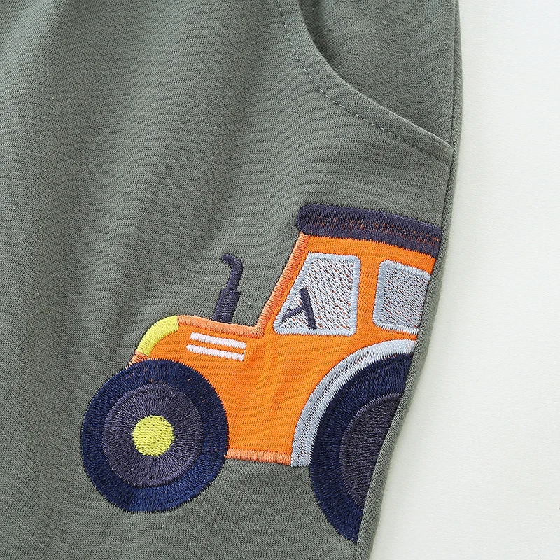 Little maven Kids Clothes Summer Baby Boys Car Shorts Cartoon Tractor Pants Cotton Soft Comfort 2-7 Years Kids Sporty Short