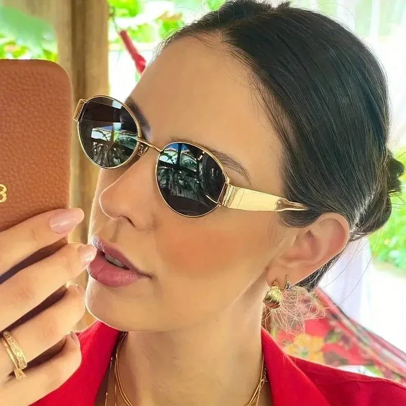 Oval Metal Frame Sunglasses – Unisex 2