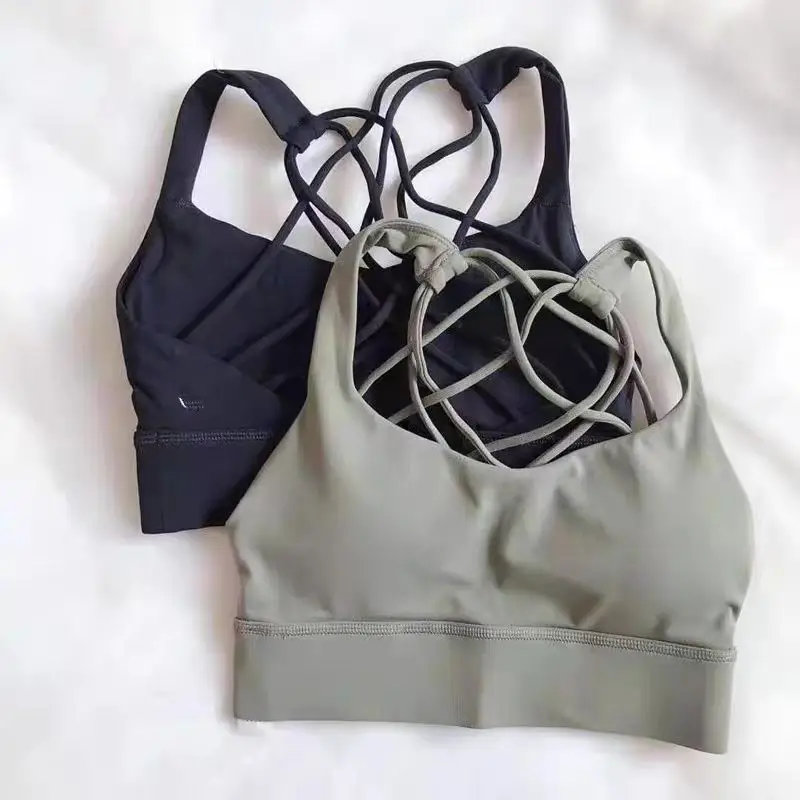 Lemon Women Stretchy Sport Tank Top Quick-drying Breathable Shock-proof Beautiful Back Sports Bra Yoga Gym Exercise Running Vest