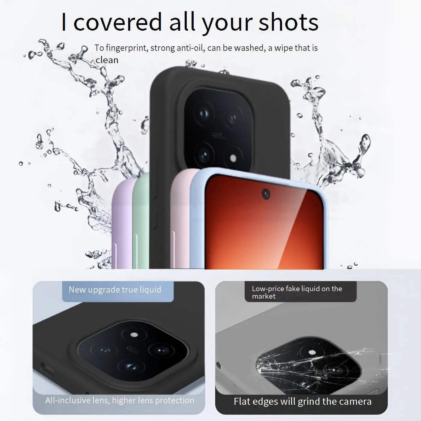 Luxurious Liquid Silicone Shockproof Phone Case - Fashionable Skin-Friendly Soft Back Cover