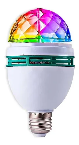 Lâmpada Globo Giratório Rotativo Colorido Para Festa Luz De Led Rgb