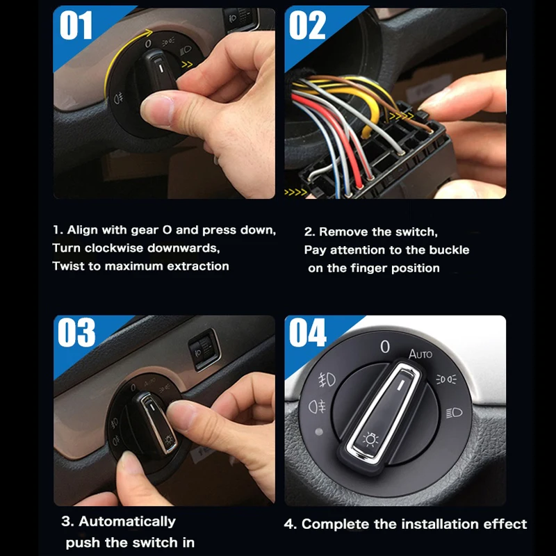 Headlight Switch sensor Accessories For VW Beetle Passat B5 B7 Transporter T5 Tiguan jetta MK6 Golf 4 6