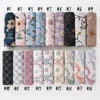 51 Color Turkey Square Flower Print Hijab Voile Soft Headscarf Premium Cotton Voile Soft Muslim Handkerchief Scarf 2