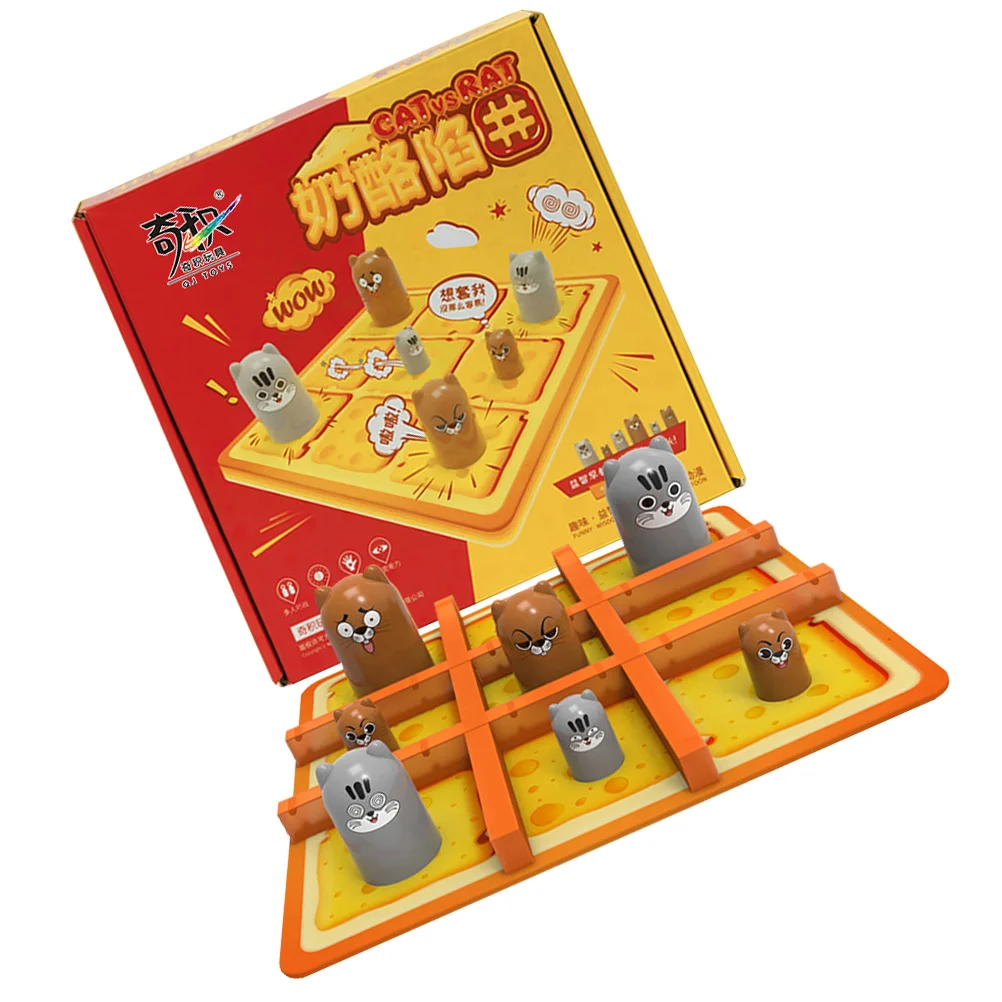 

Table Games Toys for Toddlers -toe Board Fun Puzzle Early Education Interesting Kids Plaything Cheese Trap Checkerboard
