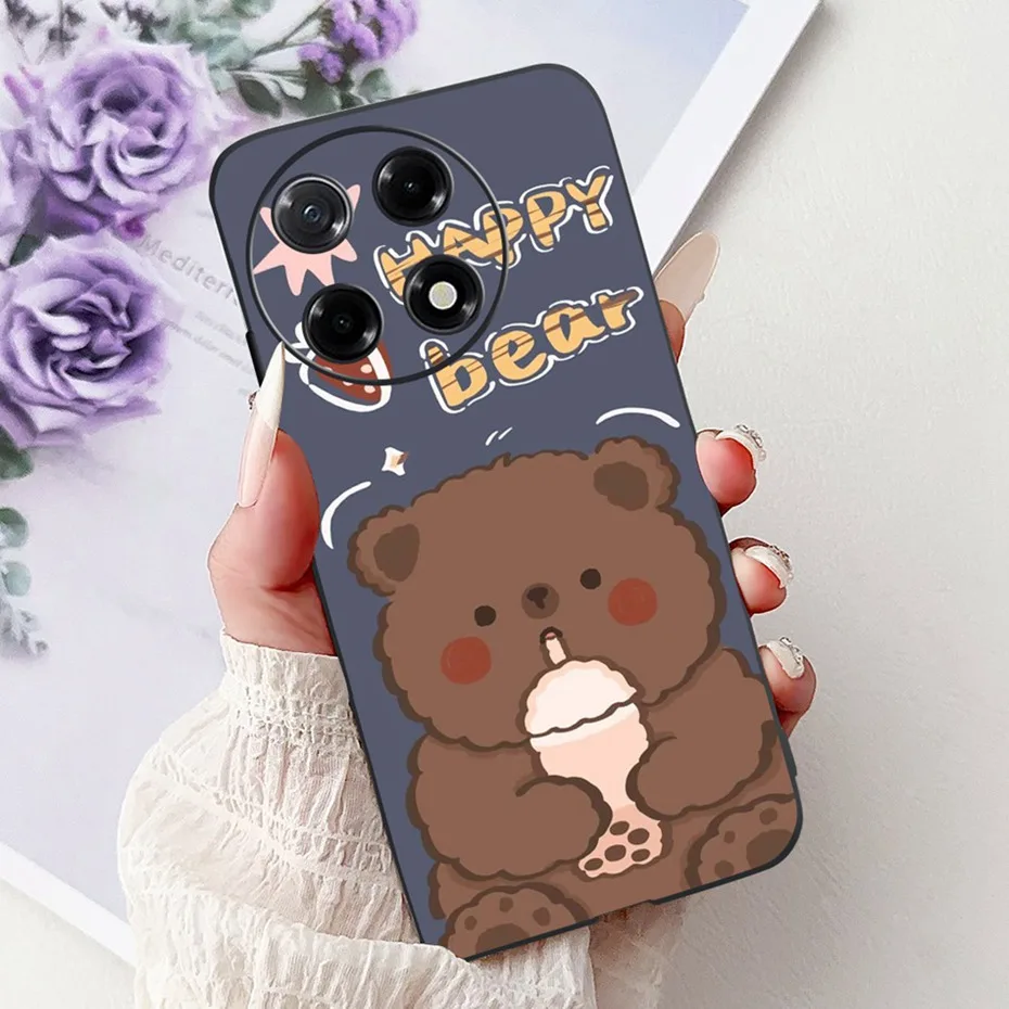Sleek Black Silicon Soft TPU Phone Case - Modern Design Back Cover
