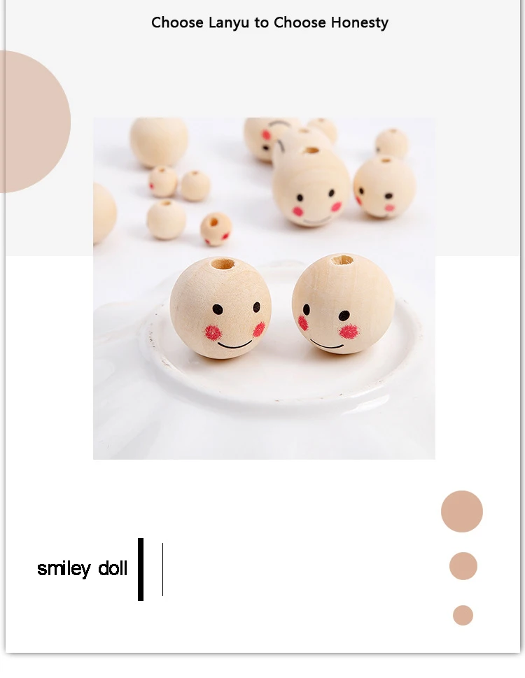 30 Perline Di Legno Naturali Da 40mm - Per Bracciali, Collane E Lavoretti Fai Da Te - Foto 8