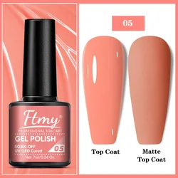 Bright and Vibrant Gel Nail Polish - Ideal for Spring and Summer Manicures - UV/LED Soak Off Varnish (Orange)