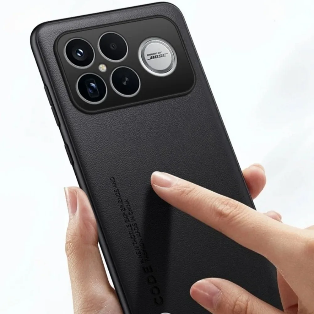 Ultra Thin Vegan Leather Shockproof Silicone Phone Case - Minimalist Design