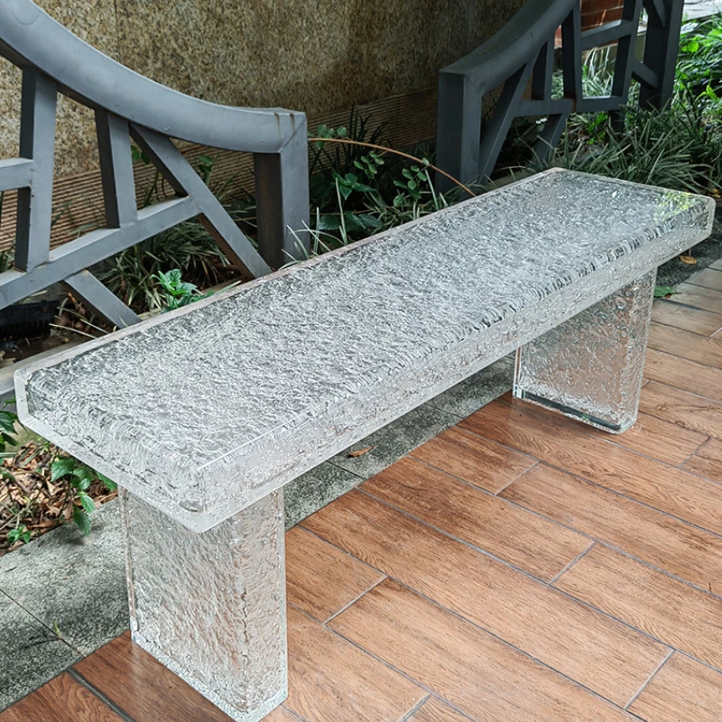 

Modern Simple Transparent Acrylic Bench Bench Dining Stool