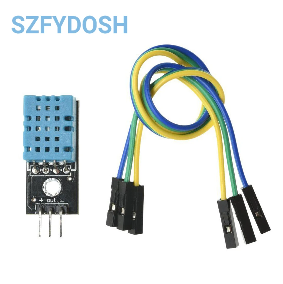 Enhanced Digital Temperature & Humidity Sensor Module with LED Display and Dupont Line for DIY Electronic Projects