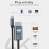 4K 60Hz HD Video Conversion Cable Typec To Hdmi Same Screen Cable TV Computer 2 Meters Braided Screen Projection Cable 3