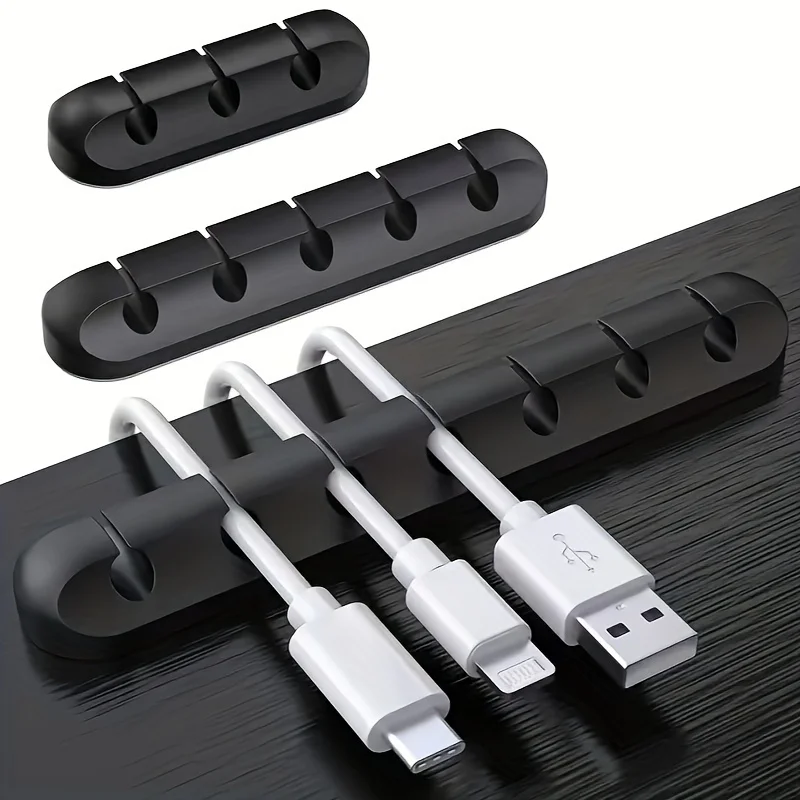 Silicone Self-adhesive Power Cord,Mouse Cable,Earphone Winding Device,Mobile Phone Charging Cable,Desktop Management Clip
