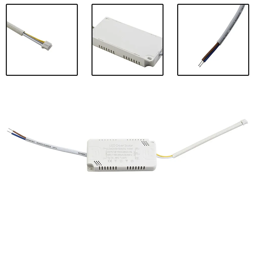 LED Driver 3color Adapter 8-24W 20-40W 30-50W 40-60W 50-70W For LED Lighting Non-Isolating Transformer Replacement