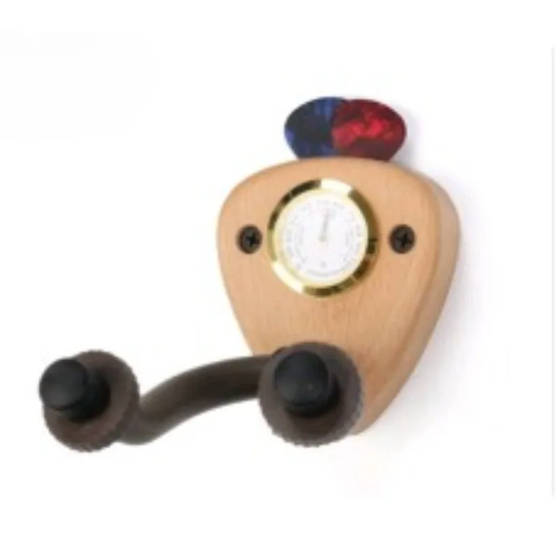 Multi-Instrument Wall Hanger with Hygrometer -Creative Display Stand for Guitar,Ukulele,Violin & Mandolin, Space-Saving Humidity