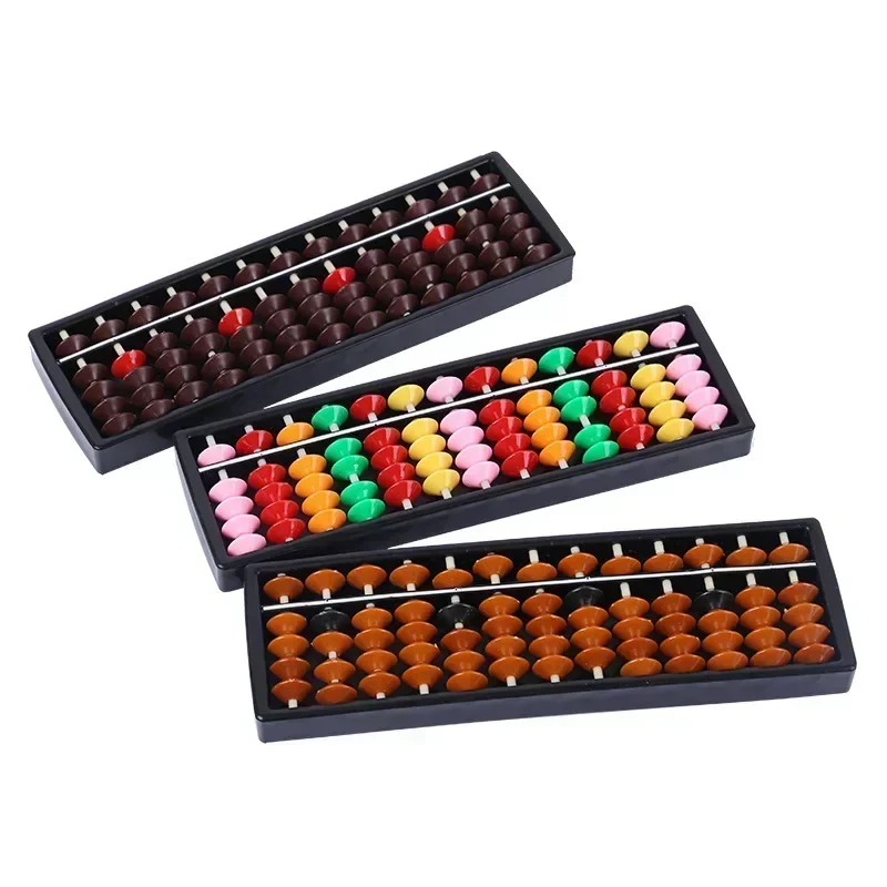 Portable Chinese 13 Digits Column Abacus Arithmetic Soroban Calculating Counting Math Learning Tool for Children 2