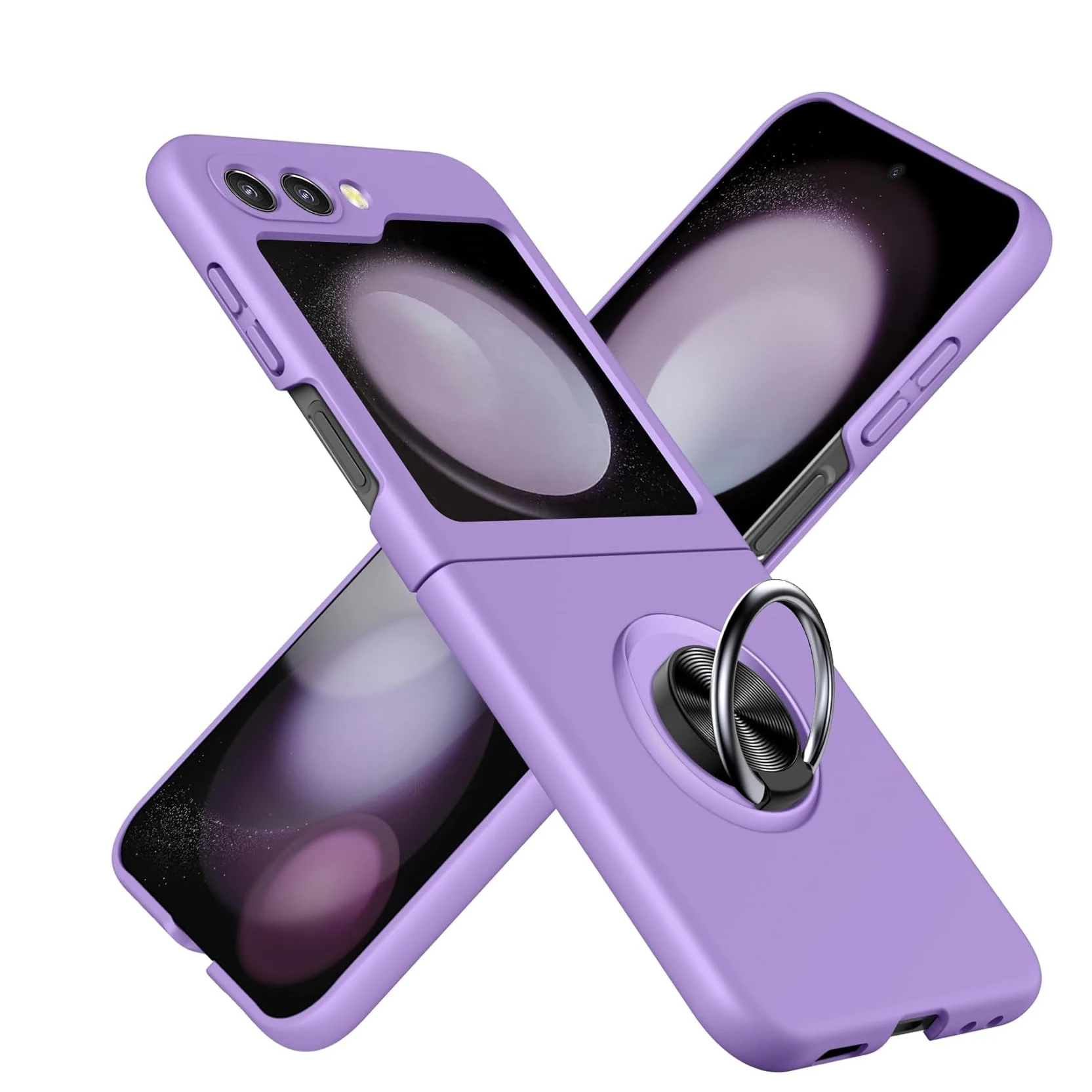 Luxury Magnetic Ring Holder Case - Slim Matte Ultra Thin Shockproof Cover