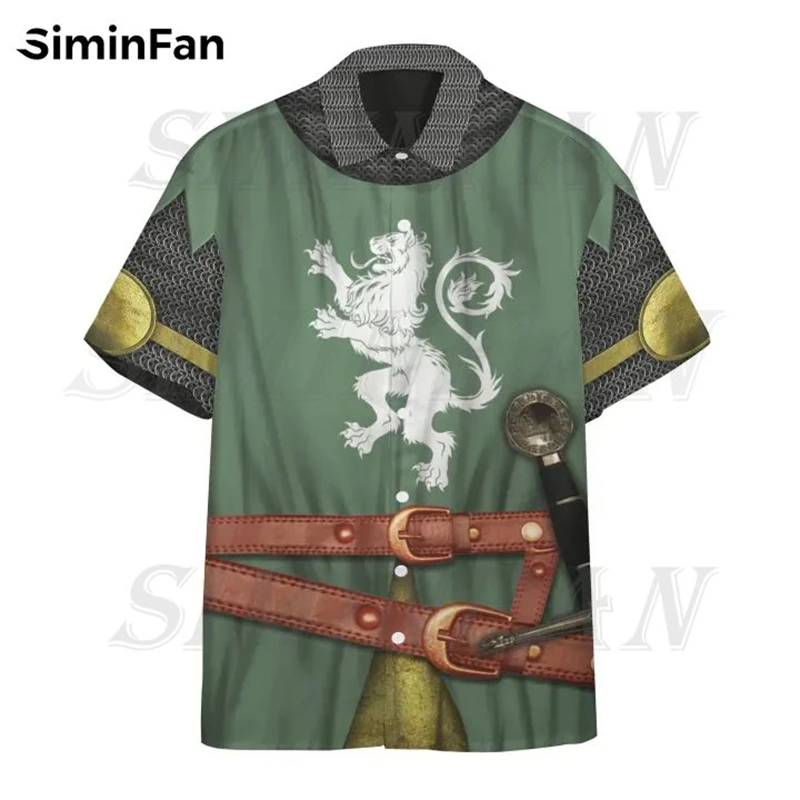 

Light Cavalry Apparel 3D Print Mens Hawaiian Aloha Shirts Guayabera Luxury Camisa Holiday Summer Beach Tshirt Short Sleeve Top 2