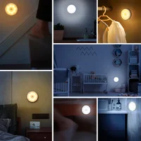 1/2/4 pièces détecteur de mouvement Rechargeable LED veilleuse décoration murale chambre lampe de nuit armoires de cuisine lumières enfant veilleuse 6