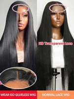 Perruque Brésilienne Naturelle Sans Colle, Cheveux Lisses, 13x6, 13x4, 5x5, 30 32 40 Pouces, Densité 200 5