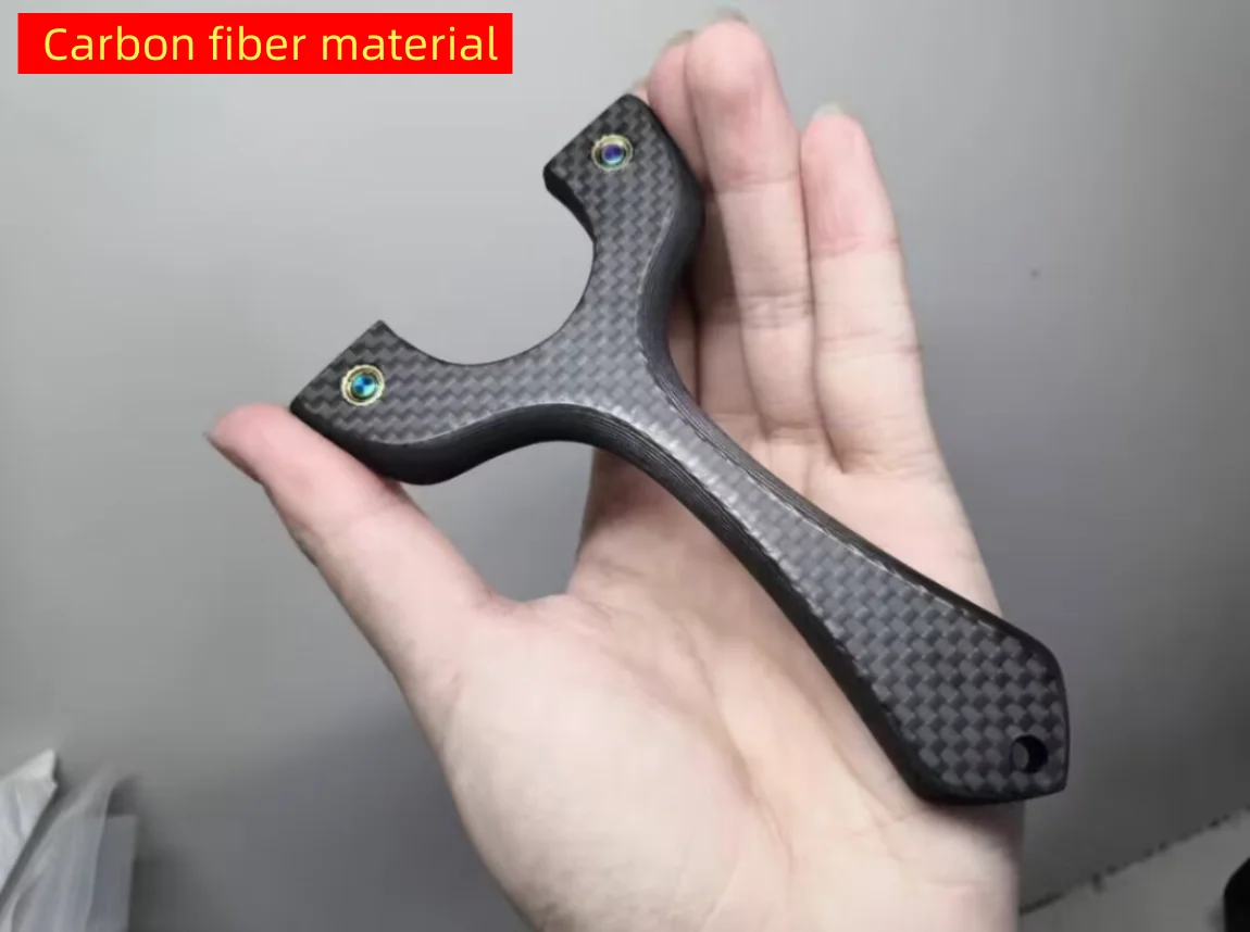 

Professional Shooting Carbon Fibre Slingshot Hunting Rubber Band High Power Hunting Catapult Outdoor Game Shooting Game Tool