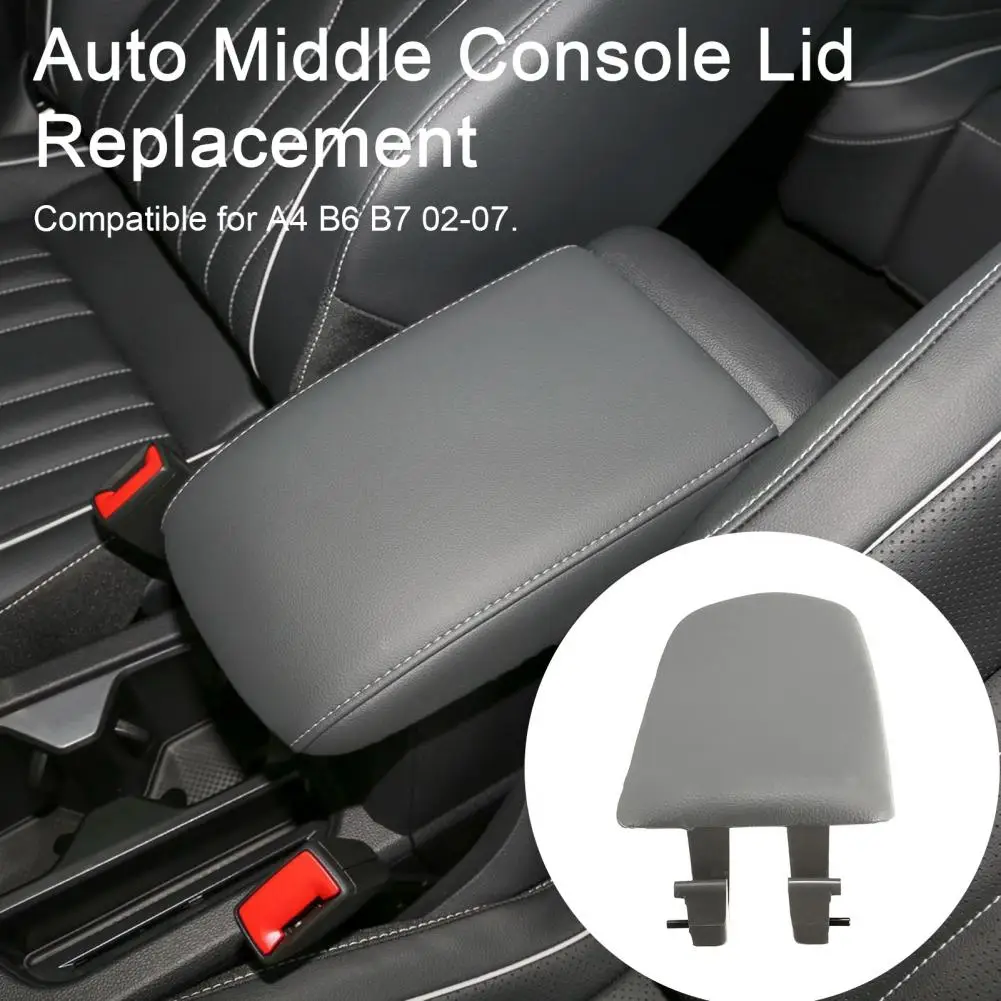 

Car Armrest Cover Waterproof Non-slip Grey Black Beige Parts Auto Center Console Lid Replacement For A4 B6 B7 02-07