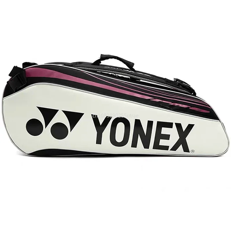 YONEX Genuine Waterproof Yonex Tennis Racket Bag High Quality PU Leather Sports Bag For Women Men Holds Up To 6 Rackets 6