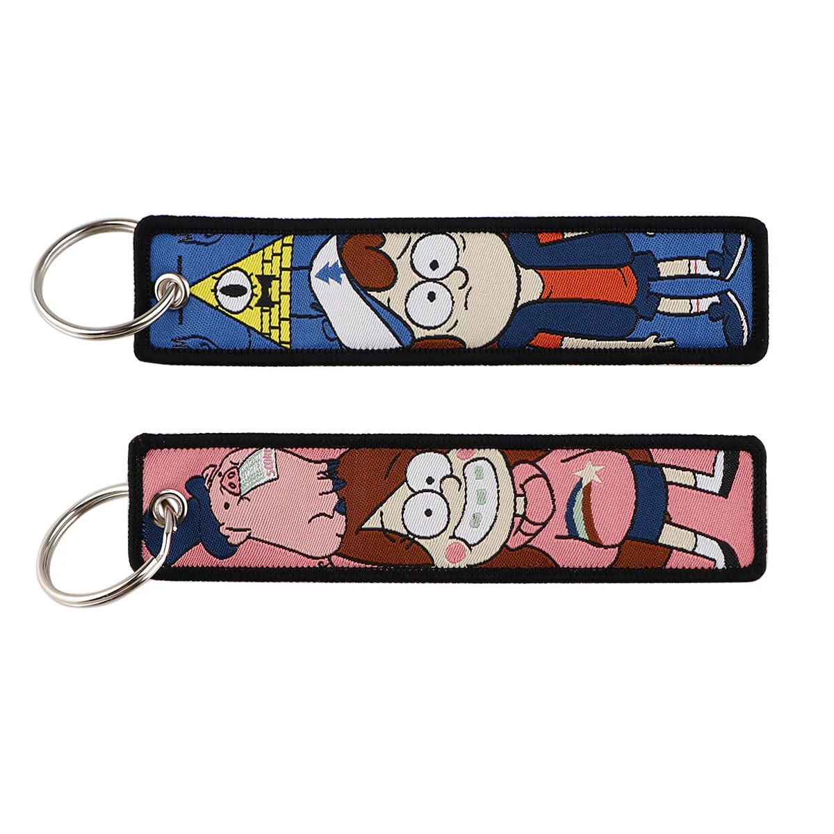 YQ1214 Anime Movie Lion Keychain Embroidery Key Fobs for