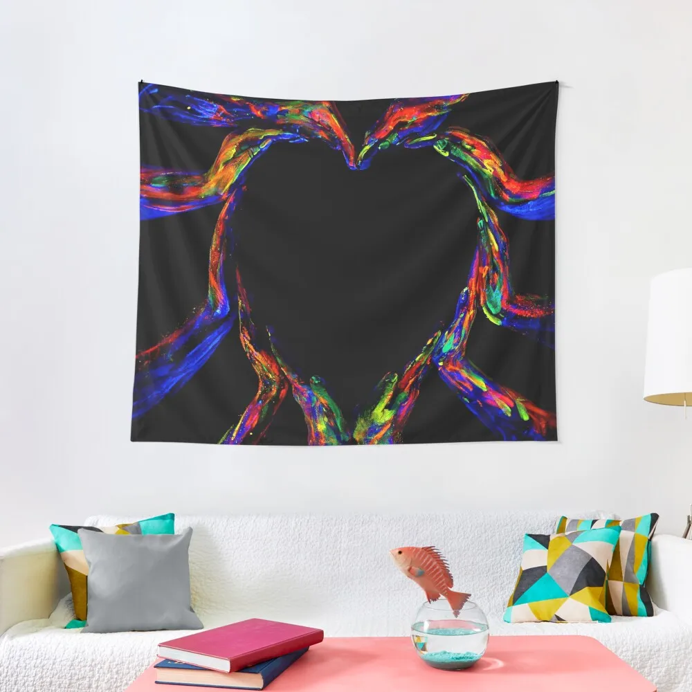 

Heart and Hands Tapestry Wall Decor Hanging Outdoor Decoration