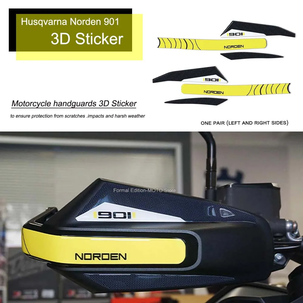 

For Husqvarna Norden 901 2023 Pair of 3D Stickers Protections Motorcycle Handguards