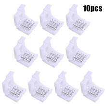 

10pcs 4Pin LED Connector Free Soldering RGB LED Light Strip Connectors L Shape 5050 RGB Strip LED Light 10mm