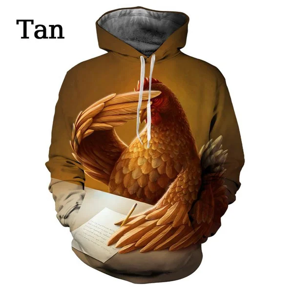 

Animal Graphic Hoodie Chicken 3d Print Men/Women y2k Casual Fashion Sweatshirts Kids Pullover Hoodies Oversized Unisex Clothing