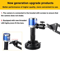 4K Digital Microscope for Electronics 48MP Type-C HDMI Camera 150X C Mount Zoom Lens with Ring Light Professional  Micro Scope 2