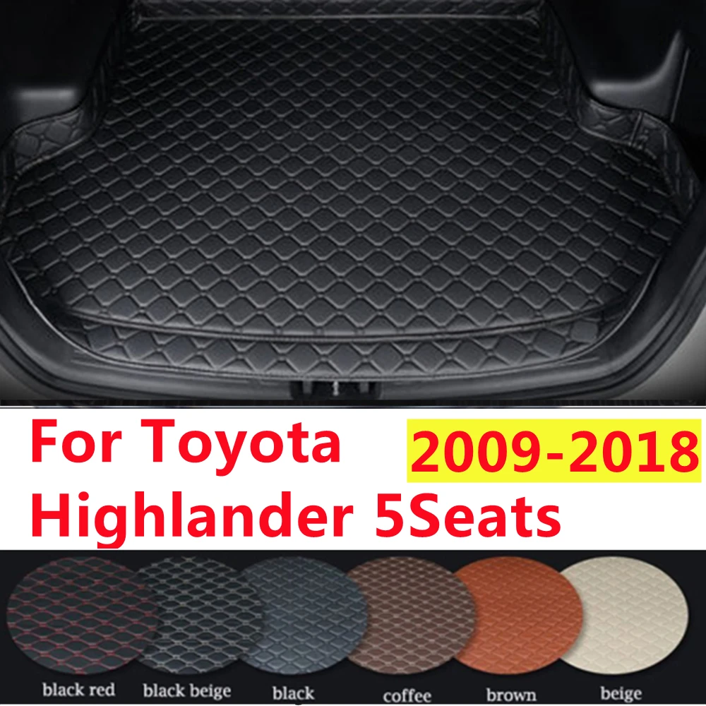 

SJ High Side Custom Fit For Toyota Highlander 5S 09-2018 All Weather Waterproof Car Trunk Mat AUTO Rear Cargo Liner Cover Carpet