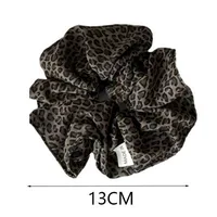 korea fashion Leopard print oversized scrunchie for women elastic big hair tie girls black hair rubber bands Retro hair rope - Image 5