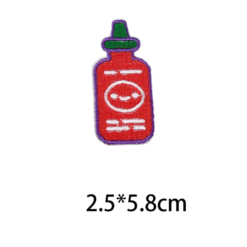 Cartoon Lebensmittel Patches Für Kleidung Kinder Selbst-klebe Bügeln Auf Hemd Applique Auf Jeans Reparatur Loch Stickerei Patch DIY schwegen – Detail 11