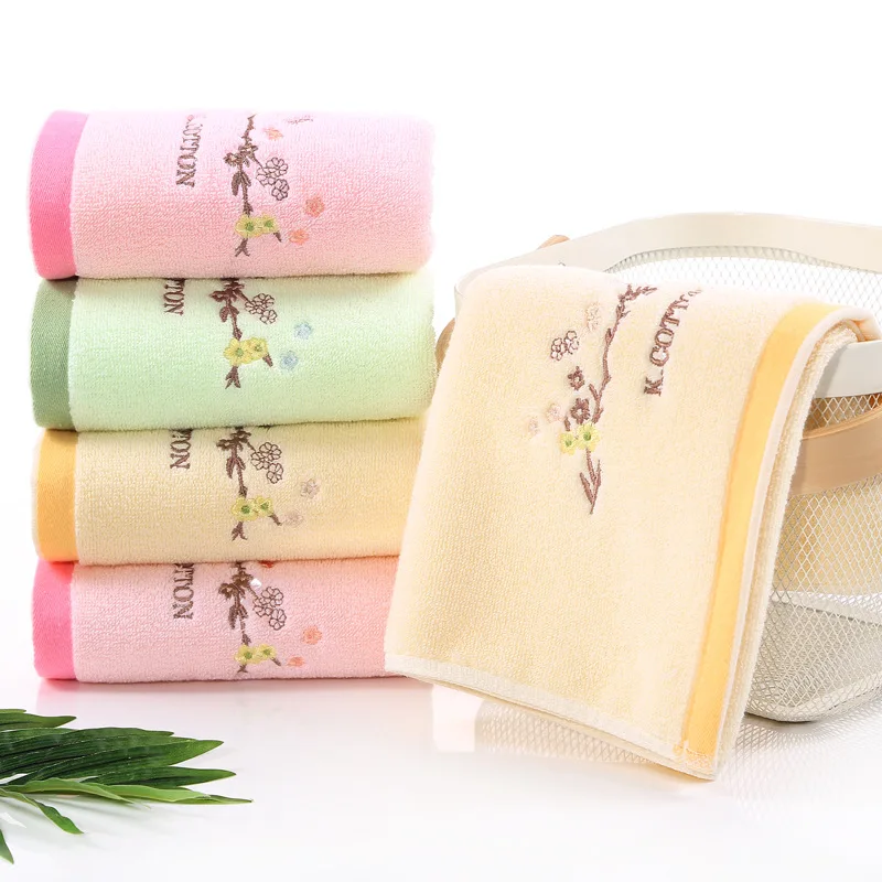 

Straight pure cotton face wash towel for domestic adult couples