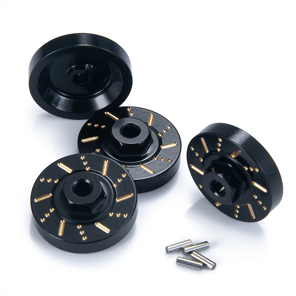 AXSPEED 4 Stück Messing Achse Rad Sechskantadapter Ausgleichsgewicht für Axial SCX24 Deadbolt C10 Gladiator Bronco Wrangler 1/24 RC Auto – Detail 13