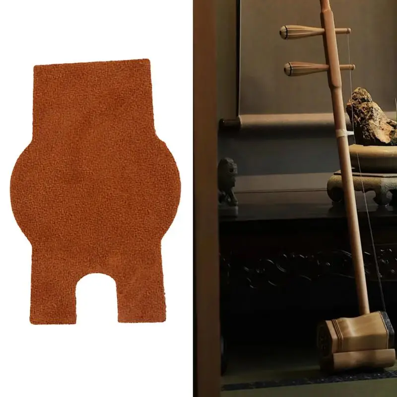 Erhu Adhesive Anti Slip Mat Erhu Pad Accessories Cowhide Brown Mats With Adhesive Musical Instrument Accessory For