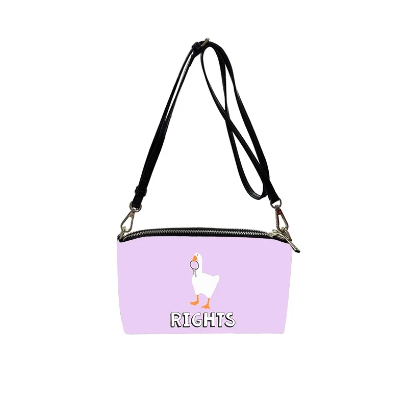 Untitled Goose Game PU Crossbody Bag 2023 New Women's Fashion Shoulder Bag Minimalist Small Square Bag for Women