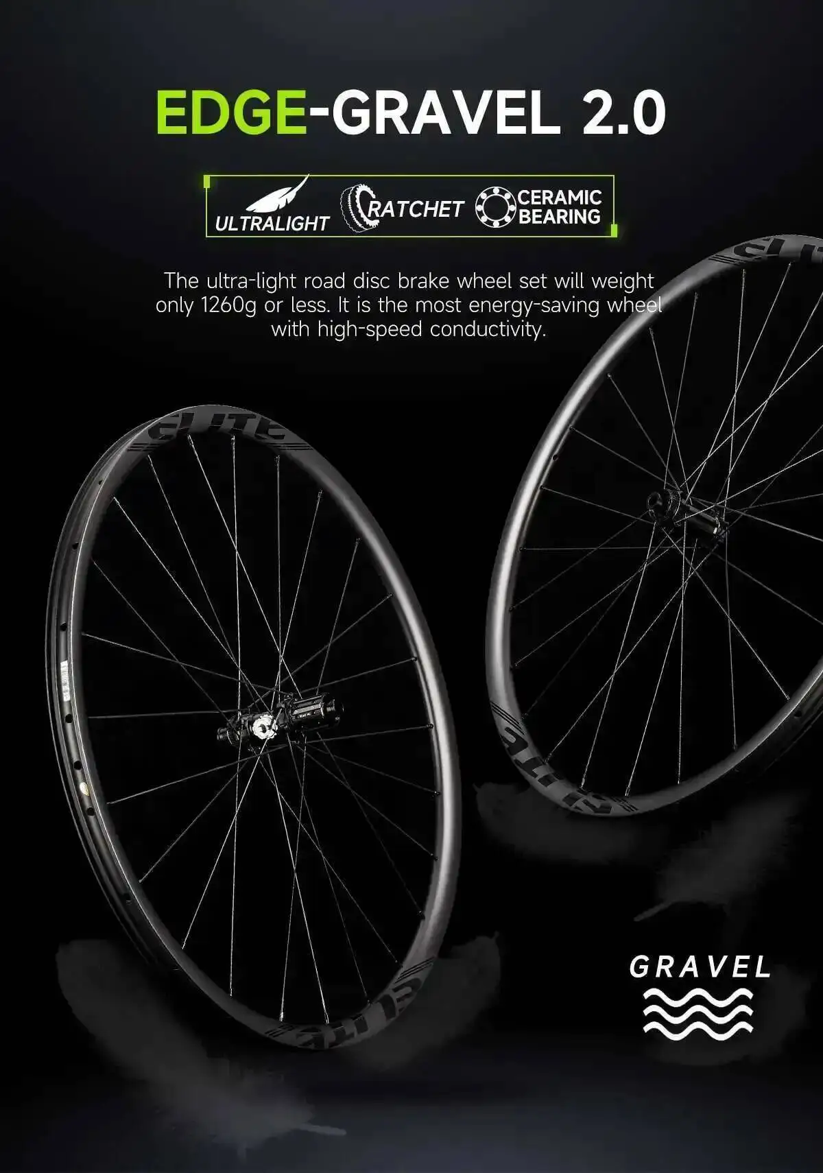 超美品　ELITEWHEELS EDGE 38 ELITEWHEELS EDGE 2.0 Карбоновые Гравийные Колеса | AliExpress