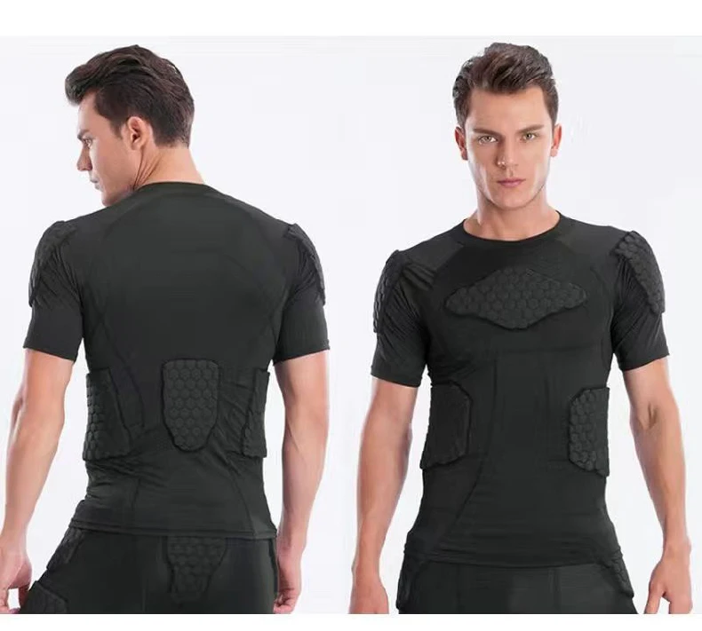 Ropa anticolisión para rugby, pantalones de seguridad integrados para porteros de béisbol y fútbol americano, almohadillas protectoras para el pecho, la cadera y los muslos