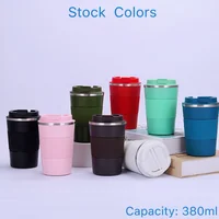 Cafe  Coffee Thermos Mug With Non-slip Case Car Vacuum Flask Travel Insulated Bottle Kitchen Tools 2