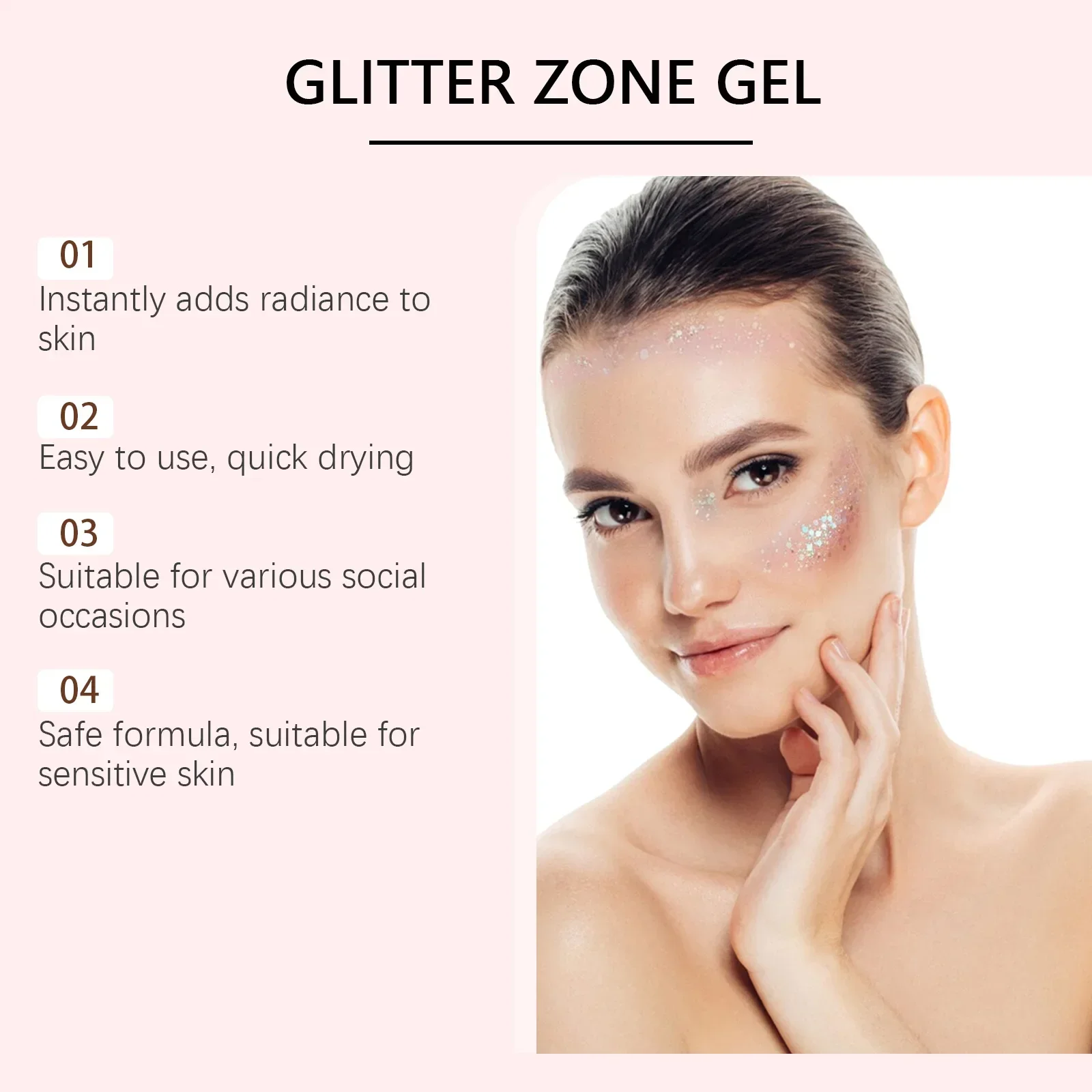 Jaysuing Shimmer Gel Ball Party Carnival Three-dimensional Highlighter Natural Shine Facial and Body Gel Festival Makeup 4