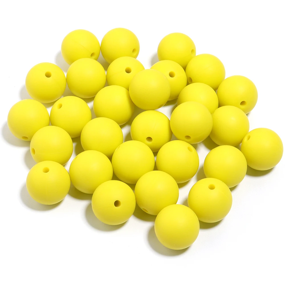 Vibrant Multicolor Silicone Beads for DIY Jewelry & Accessories - 20 Pieces