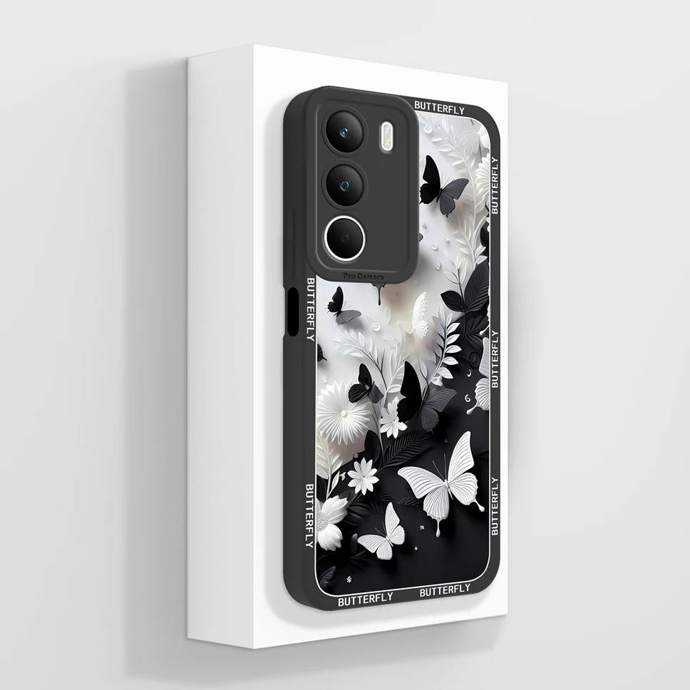 Lovely Flowers Pattern Shockproof Phone Case - Full Protection Cover