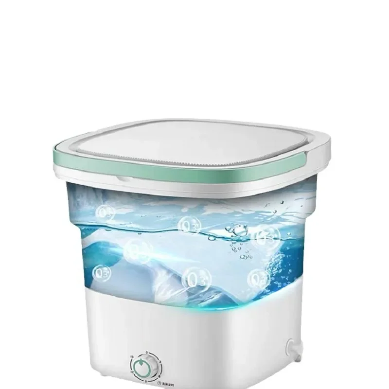 Portable Mini Foldable Washing Machine for Babies And Mothers Underwear Socks Integrated Washing And Drying Home Bathroom Kit