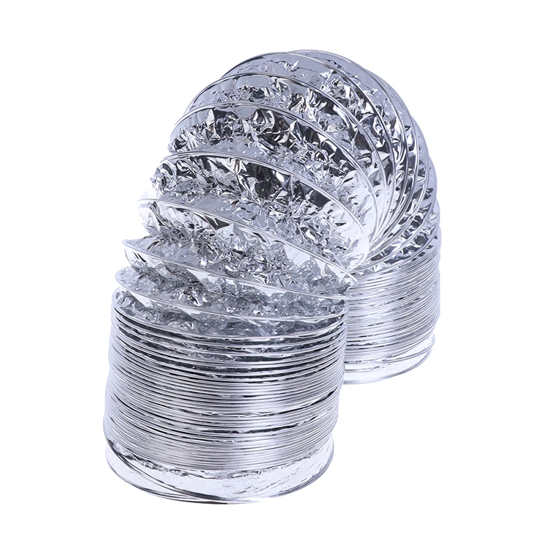 4inch Ventilator Pipe Aluminum Tube Air Ventilation Hose 2M System Vent Bathroom aluminum foil ventilation pipe ventilation hose