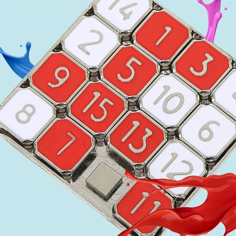 Children's Metal Jigsaw Puzzle Toy with Sliding Numbers Stress Reduction Game for School And Kindergarten Kids' Gift Fun toys