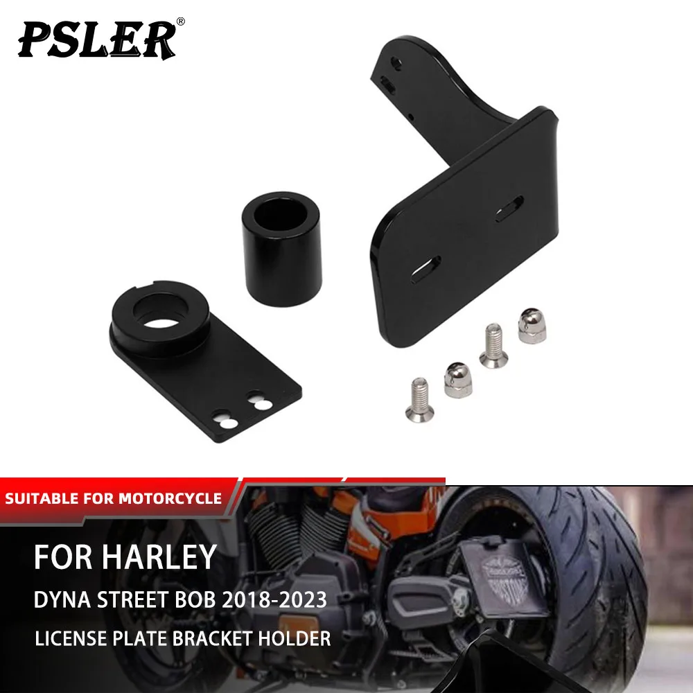 

Motorcycle License Plate Bracket Holder Modified Side Mount For Harley Softail Fat Boy Breakout Dyna Street Bob 2018-2023