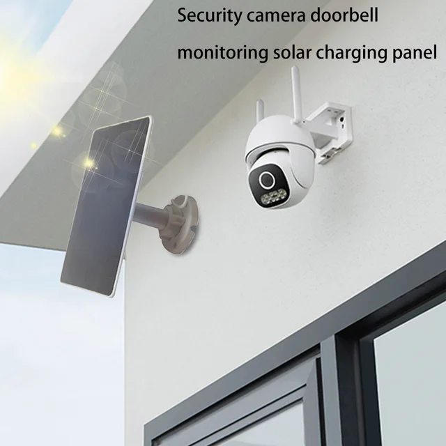 12W Security Camera Solar Panel 360°Adjustable Mounting USB Solar Panel Camera Solar Panel Charger for Small Home Light System 2